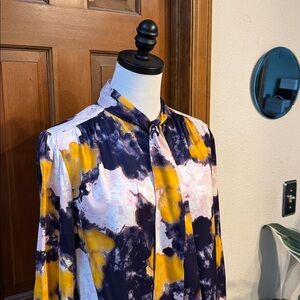 Stockholm Atelier & Other Stories Yellow and Purple Shirt Size 8